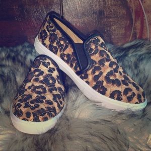 Steve Madden Leopard Print Slip On Sneakers